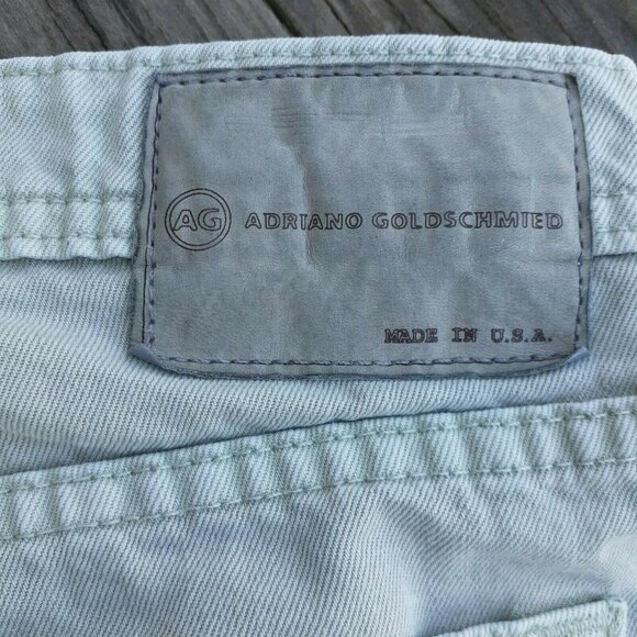 AG Adriano Goldschmied The Matchbox Slim Straight Pale Avocado Green Pan… - Picture 5 of 7